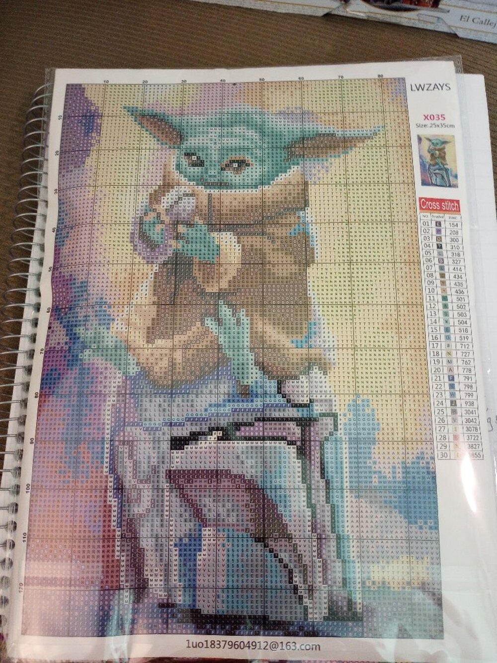 Star Wars Mandalorian and Grogu cross-stitch kit (NWT)
